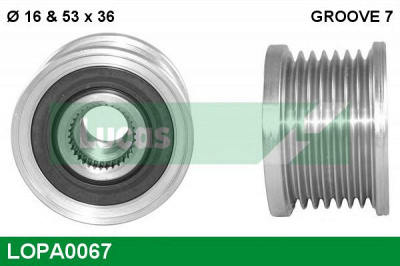 LUCAS ENGINE DRIVE lopa0067 -  Механизм свободного хода генератора